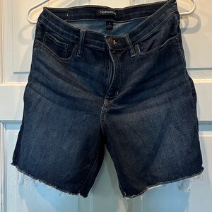 Calvin Klein Dark Blue Denim Cutoff Shorts